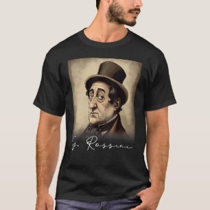 Camiseta 4 de Julho Gioachino Rossini Bandeira dos EUA Músi