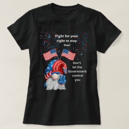 Camiseta 4 de julho Gnome com bandeira dos EUA
