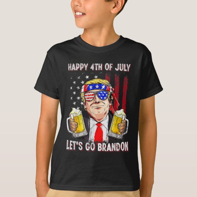 Camiseta 4 De Julho Go Beer Brandon Trump Beer Ameri (Frente)
