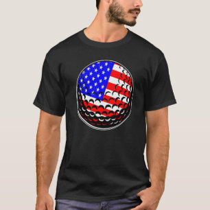 Camiseta 4 De Julho Golf American Flag Golfer Usa Pride Sp