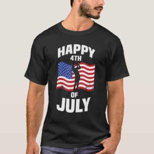 Camiseta 4 De Julho Golf Golfer American Flag Pride Sp