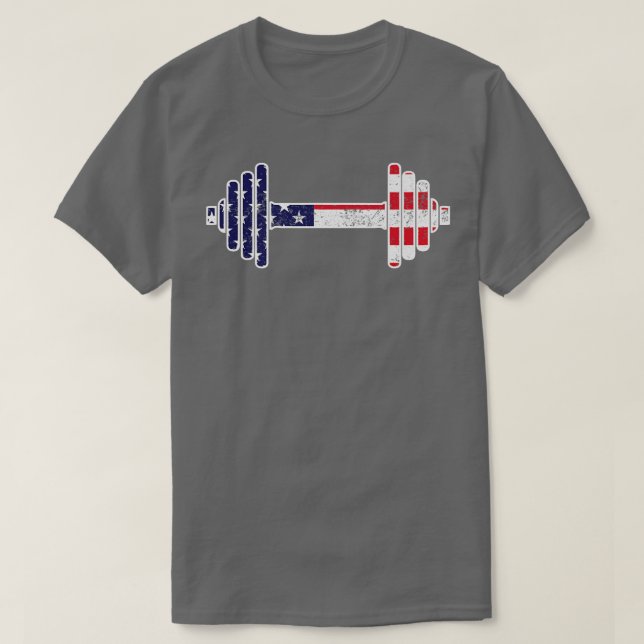 Camiseta 4 de julho GYM Graphic Patriotic USA American Fla (Frente do Design)