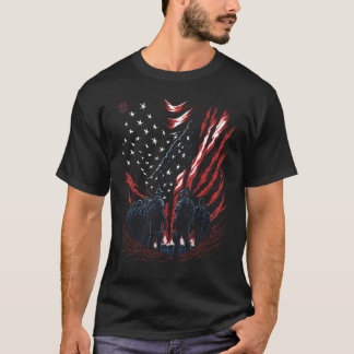 Camiseta 4 de julho Homens EUA Bandeira Americana Indepe Pa