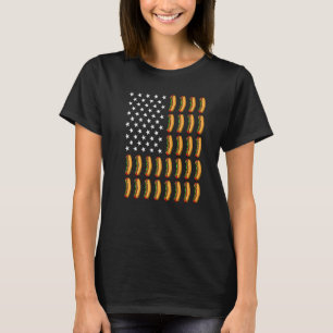 Camiseta 4 De Julho Hot Dog American Flag Griling Party