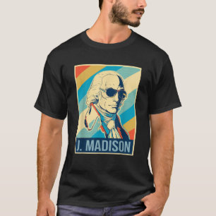 Camiseta 4 De Julho James Madison Presidente Retro Patrioti