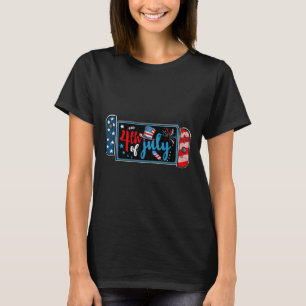 Camiseta 4 de julho Jogo de vídeo American Gamer Kids me dá