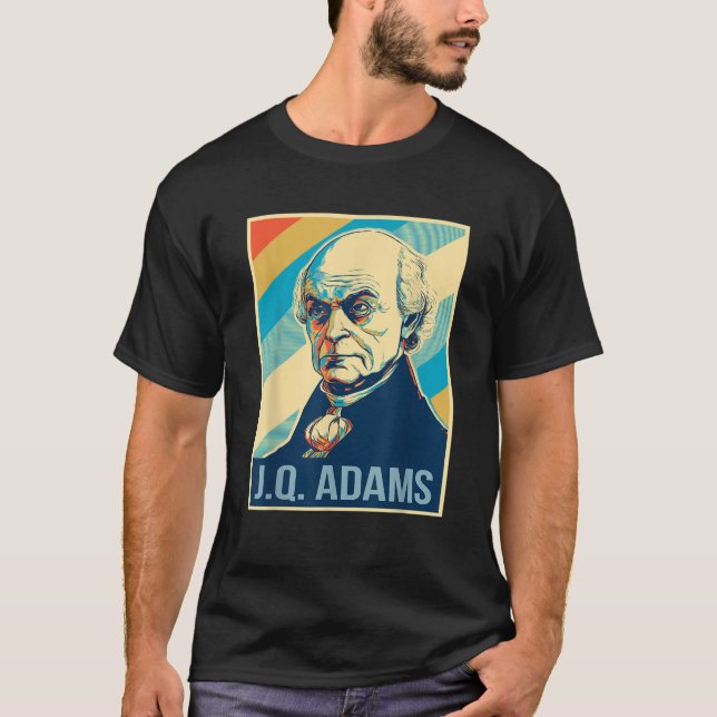Camiseta 4 De Julho John Quincy Adams Presidente Retro Patr (Frente)