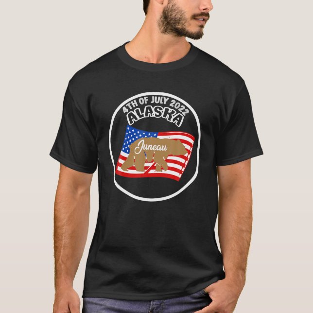 Camiseta 4 De Julho Juneau Alaska (Frente)
