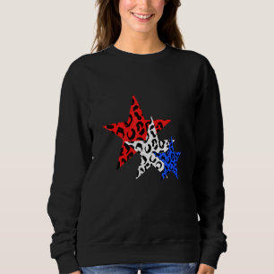 Camiseta 4 De Julho Leopardo Imprime Vermelho White Estrela