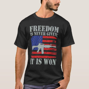 Camiseta 4 de julho Liberdade ganha Dia da Independência Fl