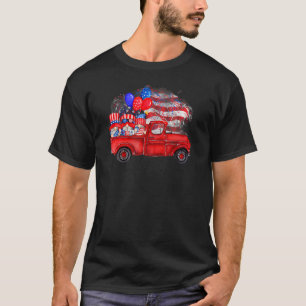 Camiseta 4 de julho Liberdade Gnomos Americanos Carros Mulh