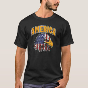 Camiseta 4 De Julho Liberdade Patriótica 1776 Bandeira Dos