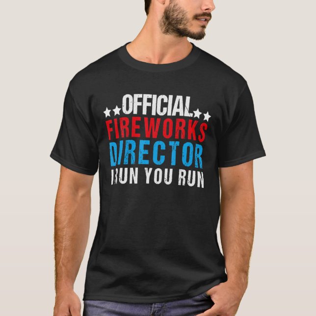 Camiseta 4 De Julho Men Fireworks Diretor Se Eu Lhe Dirigir (Frente)