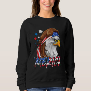 Camiseta 4 De Julho Merica Eagle Mullet Usa Flag Americano