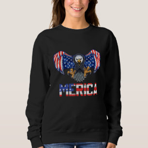 Camiseta 4 De Julho Merica Usa Flag Bald Eagle Patriotic