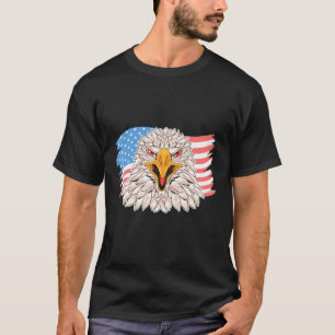 Camiseta 4 De Julho Merica Usa Flag Bald Eagle Patriotic V