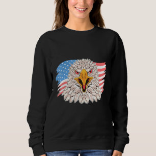 Camiseta 4 De Julho Merica Usa Flag Bald Eagle Patriotic V