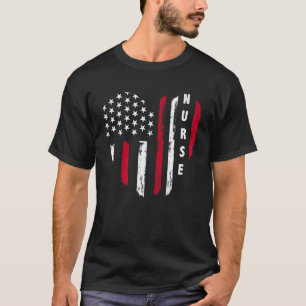 Camiseta 4 De Julho Mulheres Enfermeiras Patrióticas Enferm