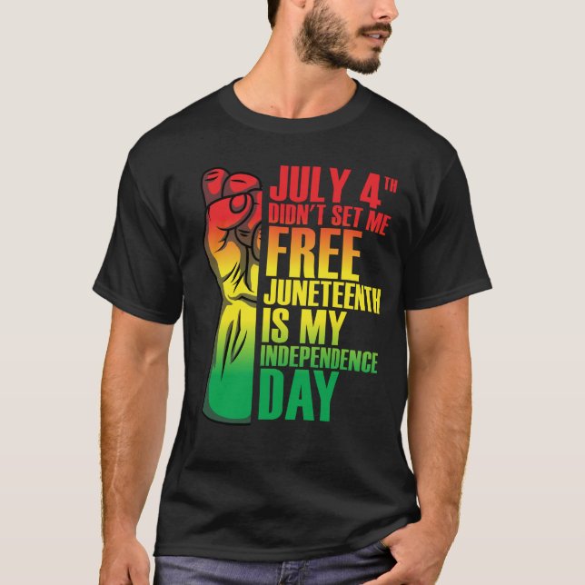 Camiseta 4 de julho não me libertou meu dia de independênci (Frente)