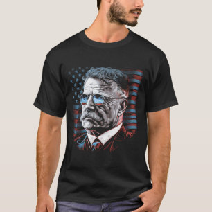 Camiseta 4 De Julho O Presidente Theodore Roosevelt America