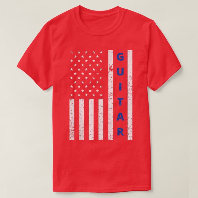 Camiseta 4 de julho Orgulhoso American Flag Country Music G (Frente do Design)