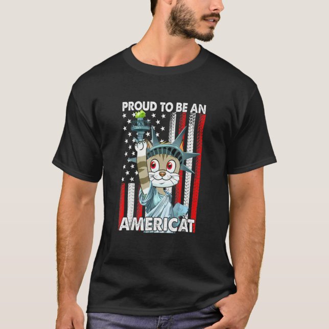 Camiseta 4 De Julho Orgulhoso De Ser Americano Fl Americano (Frente)