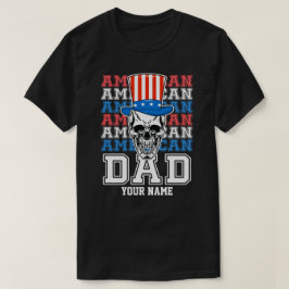 Camiseta 4 de julho Pai Americano Patriótico Personalizado