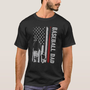 Camiseta 4 de julho Pai de Pai de Baseball American Flag Pa