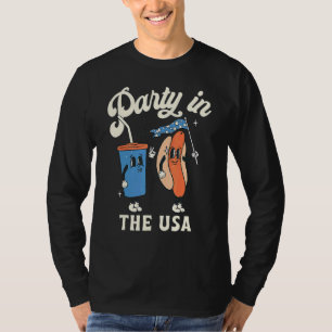 Camiseta 4 De Julho Para Festa De Cachorro Quente Nos EUA