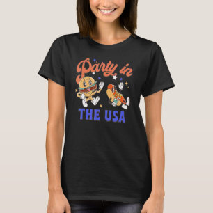 Camiseta 4 De Julho Para Festa De Cachorro Quente Nos EUA
