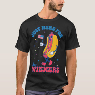 Camiseta 4 De Julho Para Homens Engraçados Aqui Para O Wein