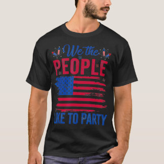 Camiseta 4 De Julho Para Mulheres Partido Patriótico Americ