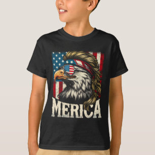 Camiseta 4 De Julho Patriótico Águia Engraçada 4 De Julho E