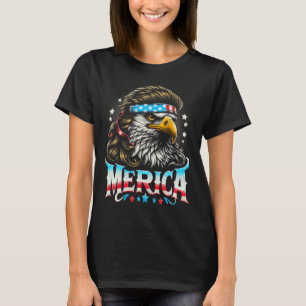 Camiseta 4 De Julho Patriótico Águia Engraçada 4 De Julho E
