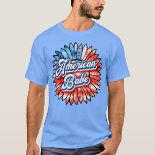 Camiseta 4 De Julho, Patriótico Americano Girassol