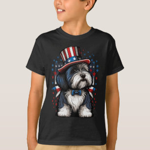 Camiseta 4 De Julho Patriótico Collie Dog Usinas