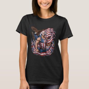 Camiseta 4 De Julho Patriótico Funny George Washington Julh