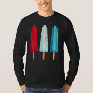Camiseta 4 De Julho Picolé Red White Blue American Usa I