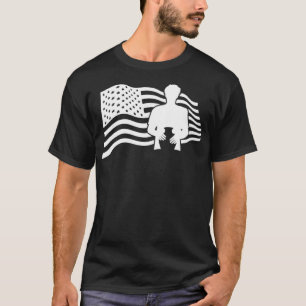 Camiseta 4 de julho Pottery US Flag julho