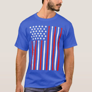 Camiseta 4 de Julho S Bandeira Instrumento de Percussão Dum