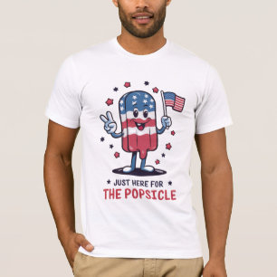 Camiseta 4 De Julho Só Estou Aqui Pelo Picolé Patriótico