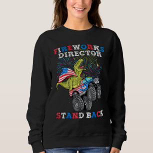Camiseta 4 De Julho T Rex Monster Truck Fireworks Diretor