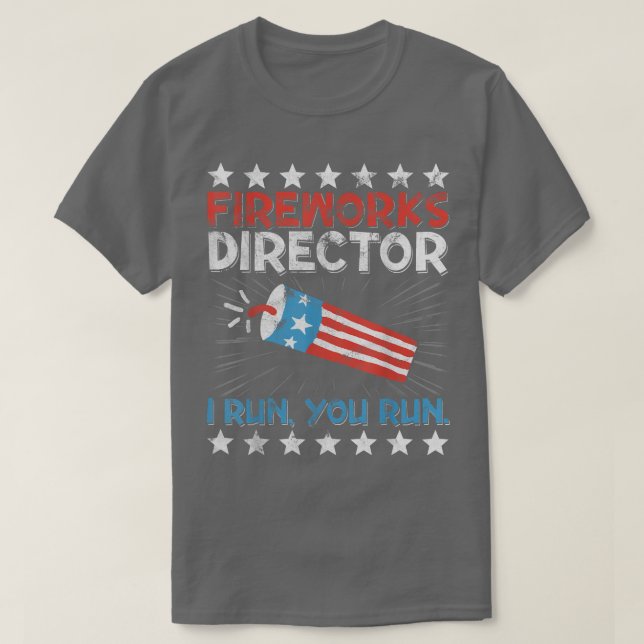 Camiseta 4 De Julho Tee Fireworks Diretor Eu Lhe Lanço (Frente do Design)