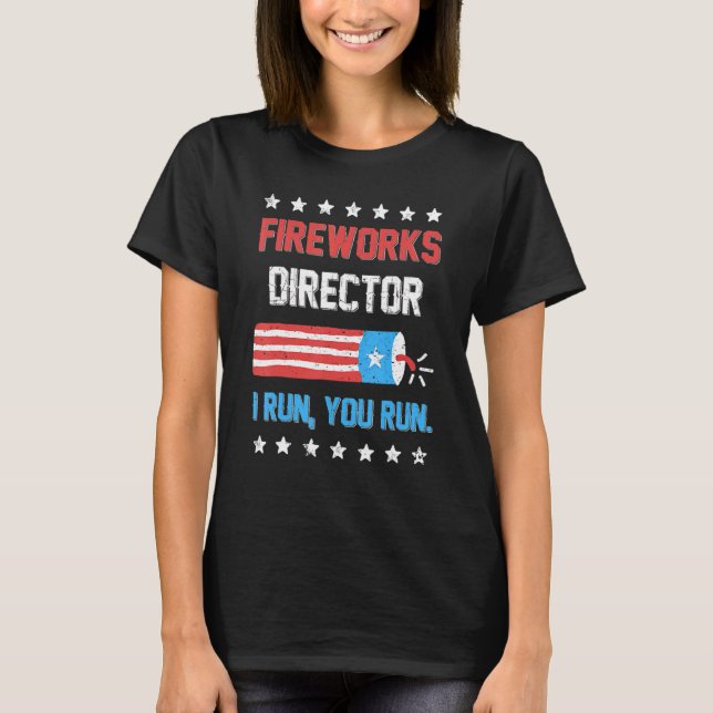 Camiseta 4 De Julho Tee Fireworks Diretor Eu Lhe Lanço (Frente)