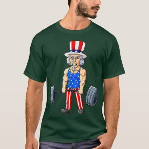 Camiseta 4 De Julho Tio Sam Weising Engraçado