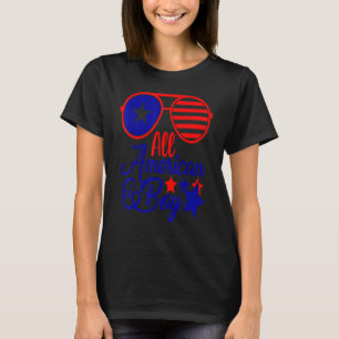 Camiseta 4 De Julho Todo Americano Patriótico Americano Na