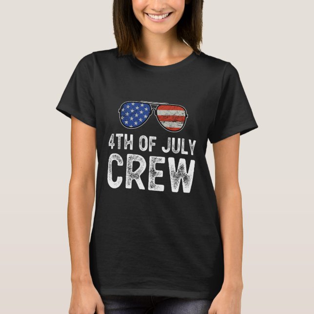 Camiseta 4 De Julho Tripulações Que Correspondem A Descober (Frente)