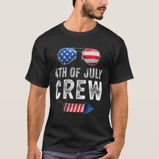 Camiseta 4 de julho Tripulações que Matam Famílias Homens M
