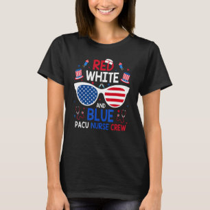 Camiseta 4 De Julho Vermelho Azul Azul-Pacu Enfermeira Patr