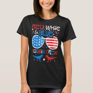 Camiseta 4 De Julho Vermelho Azul Branco Primo Tripulante R